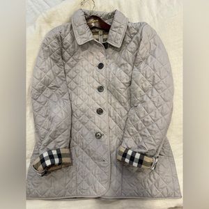Burberry Cream Quilted Jacket - Large
